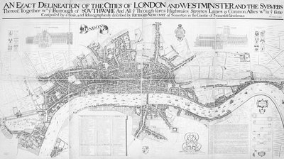 An Exact Delineation of the cities of London and Westminster and the suburbs by William Faithorne